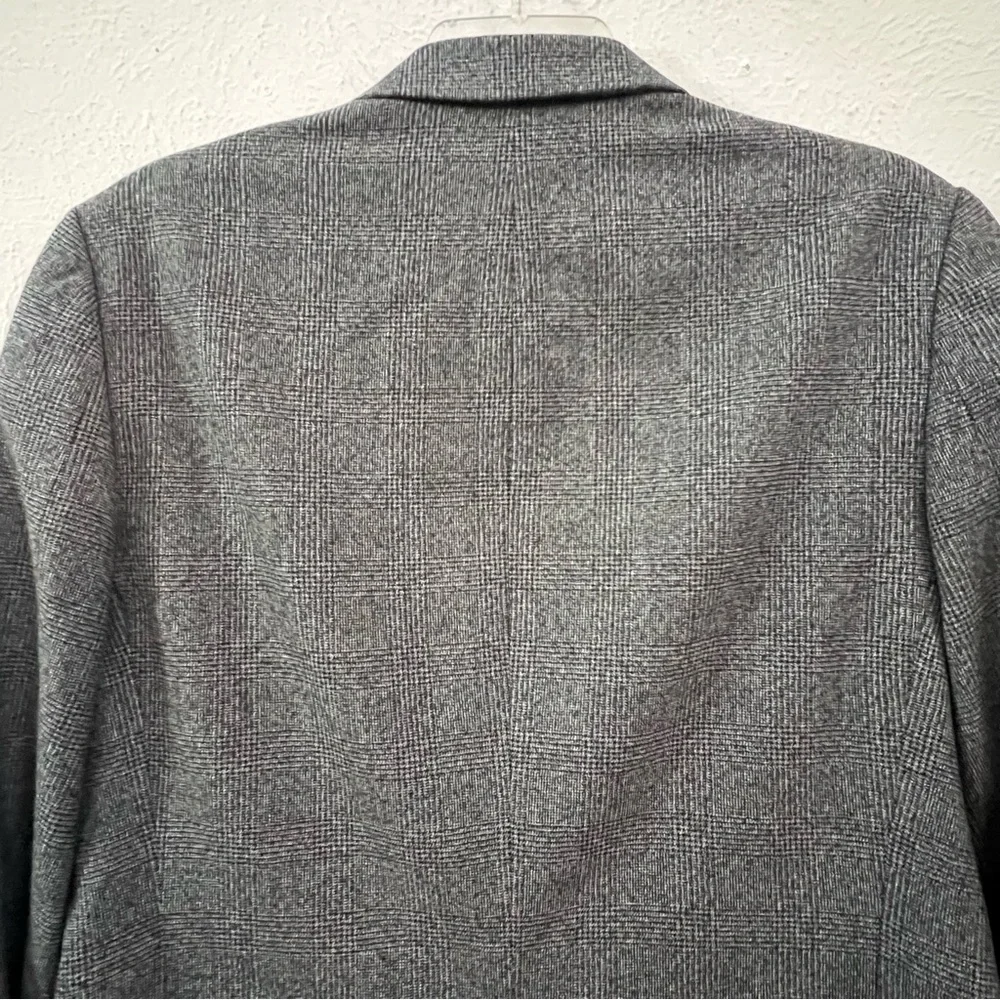Express photographer fitted wool blend stretch suit coat